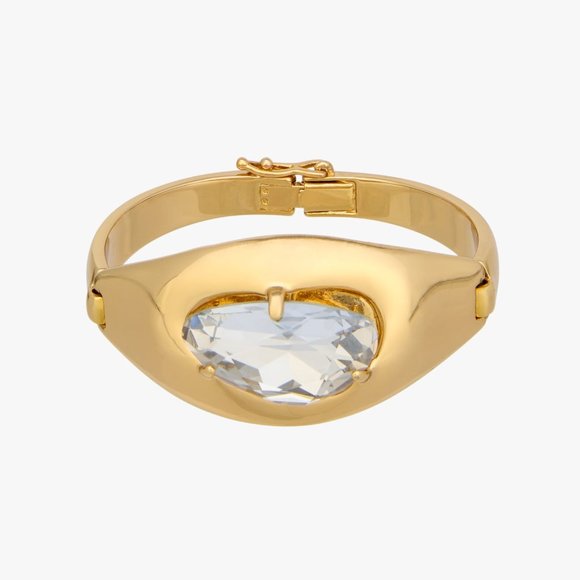 ZARA LIMITED EDITION GOLD RHINESTONE APPLIGUE BRACELET - Picture 2 of 4